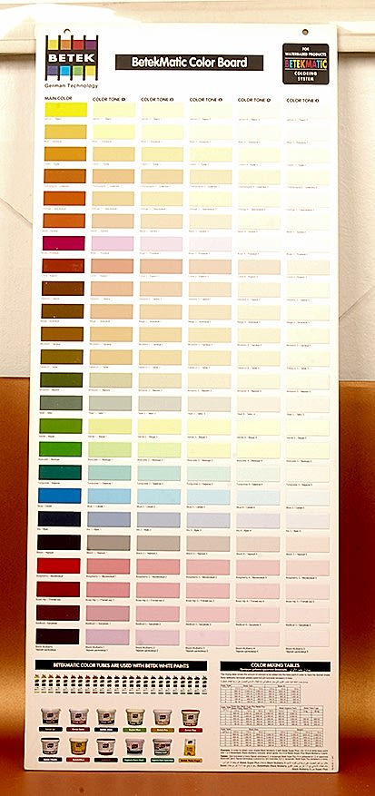 Betek Color Board Özel Kartela